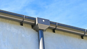 roof gutters for an industrial building