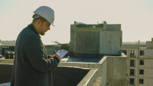 office building roof inspection