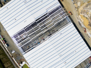 roof replacement at an industrial building