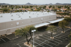 An industrial roof